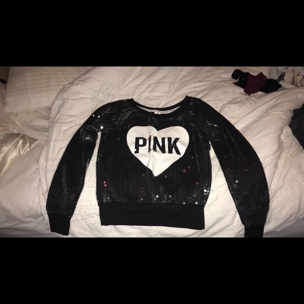 pink sparkly sweatshirt